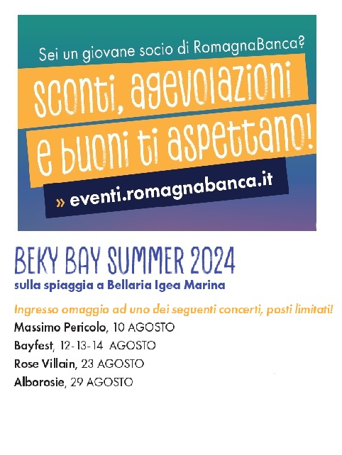 Ingresso omaggio BEKY BAY - Summer 2024 - SOLD OUT!